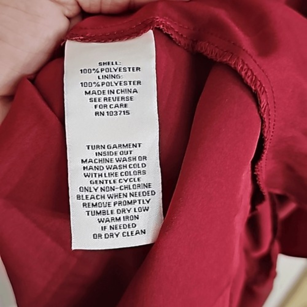 Nannette‎ Lepore Smocked Blouson Dress Size 14, Brick Red - Picture 9 of 11